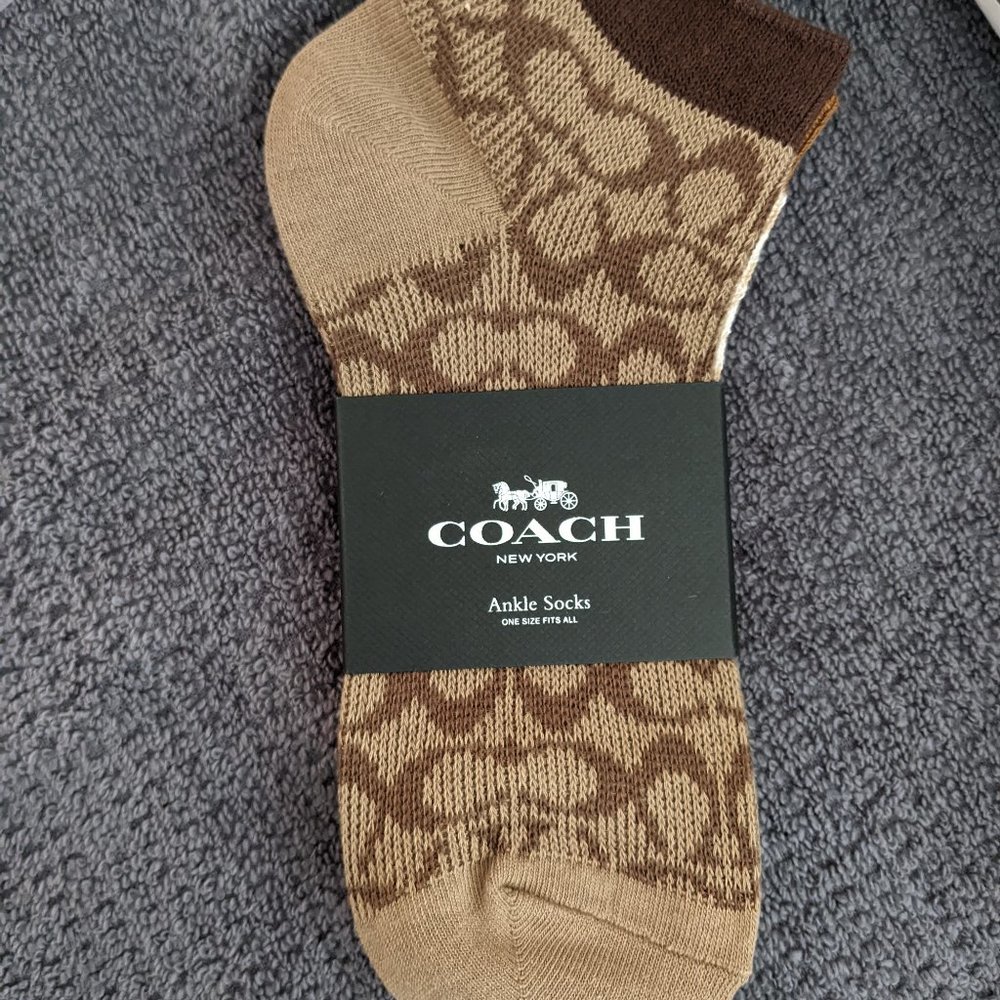 Coach socks 2 pairs NWT